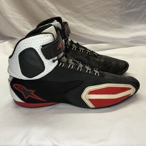 Alpinestars Faster 3 Rideknit Motorcycle Shoes – Black Gray Red Size 9.5